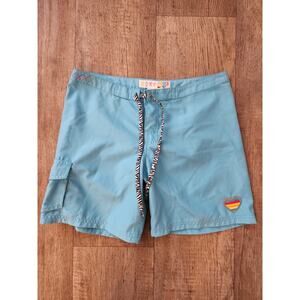 ROXY Women's Blue Board Shorts Tie Front Cargo Pocket Sz 3